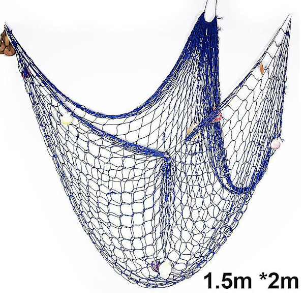 Rustik Nautisk Dekorativ Fisknät Väggbonad Dekor Med