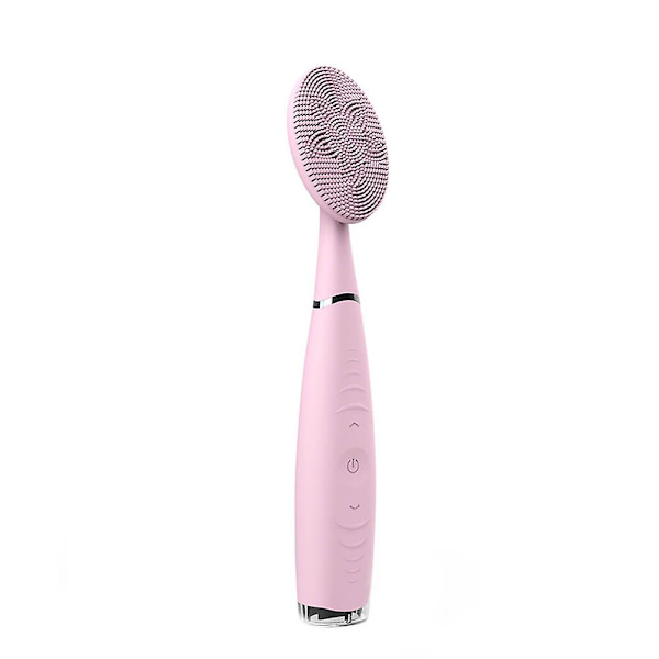 Mini Ansiktsrengöringsborste USB Uppladdningsbar Handhållen Vattentät Silikon Ansiktsrengöring Djuprengöring Hudvård Massage Porrengöringsverktyg Pink
