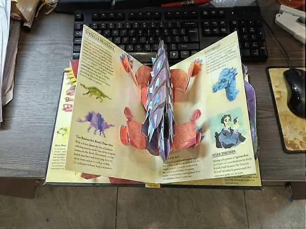 【BQ】Leksikon Forhistorisk Dinosaur Pop-up 3D Klaff Bildebok Interaktiv Dinosaur Læringsleke A