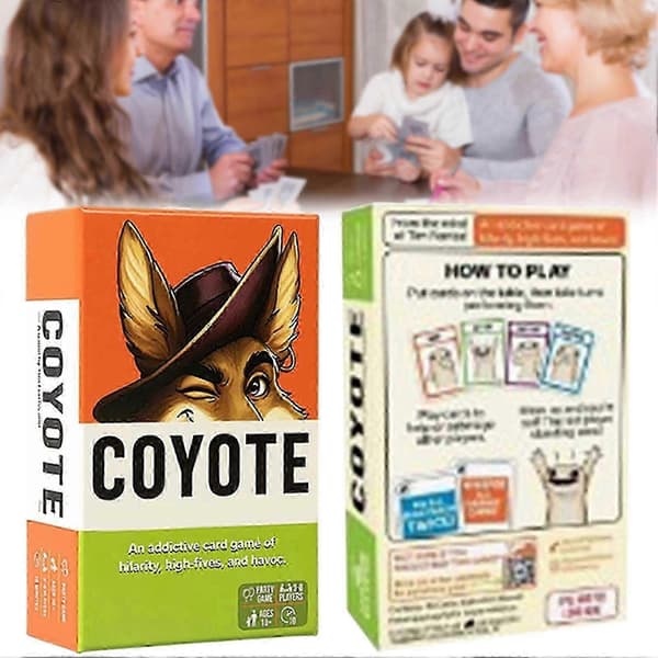 Coyote Party Card Game Fast Bluffing Game for 3-8 Players