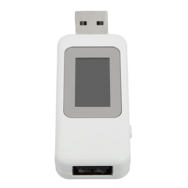 USB Strömdetektering Direktavläsning Enkel Visning Strömavstängning Lagringsfunktion Strömanalysator Vit