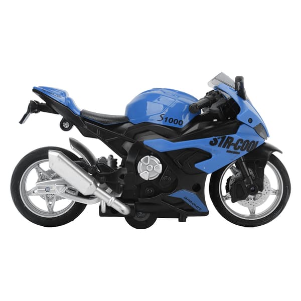 Børn Træk Tilbage Motorcykel Legetøj Lyd Lyseffekter Høj Simulation Legering Motorcykel Model Blå
