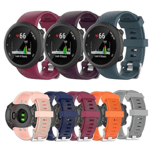 【BQ】Silikone erstatningsurrem til Garmin Forerunner 45/45S - Holdbar Smartwatch-rem Blue Grey strap