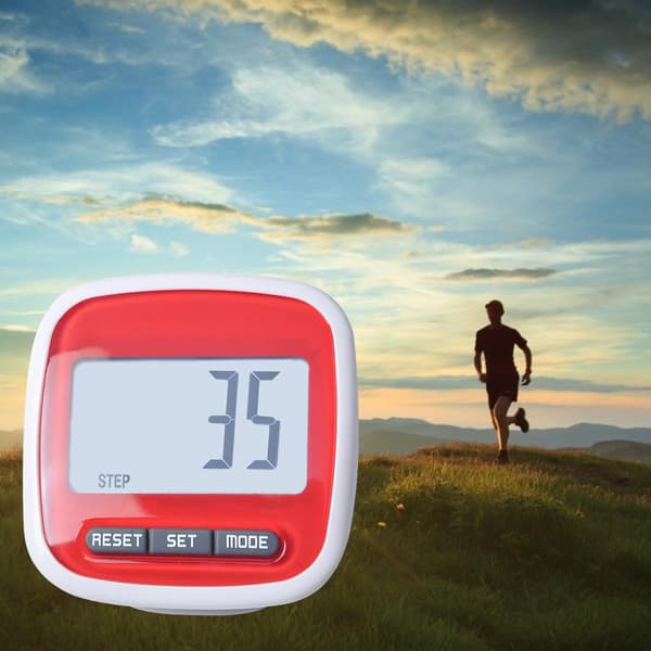 3D Skritteller med Klips Enkel LCD-Pedometer for Løping og Gåing