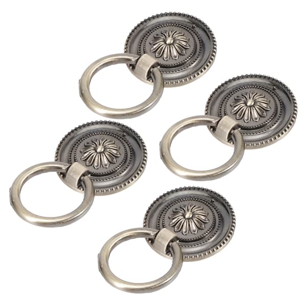 Antik Zinklegering Kabinet Dørhammer Dørring Hardware Montering Bronze