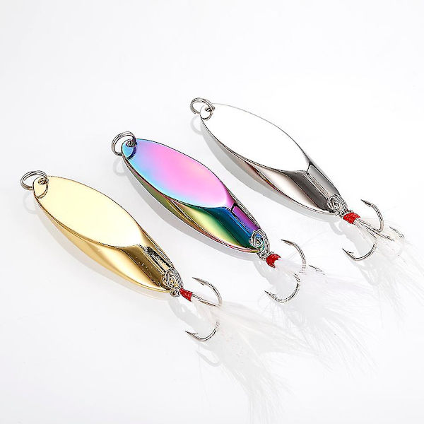 10st Metall Spinner Sked Lures Fiskedrag Konstgjorda Fiskedrag Fiskeredskap 10Pcs Colorful 35g