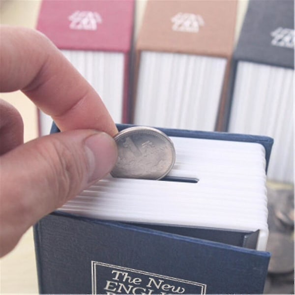 Creative Dictionary Book Money Boxes Piggy Bank With Lock Hidden Secret Security Safe Lock Cash Coin Storage Box Deposit Box red