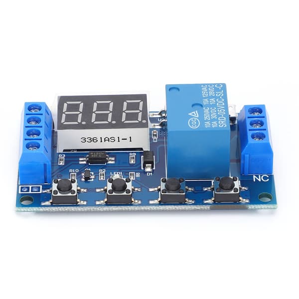 Relébord Syklus Tidsstyring Kretsbryter Timer Forsinkelse Trigger Modul 6‑30V Micro USB 5V