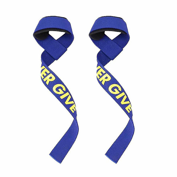 Viktlyftsremmar Lyftremmar med neopren vadderat handledsstöd Blue