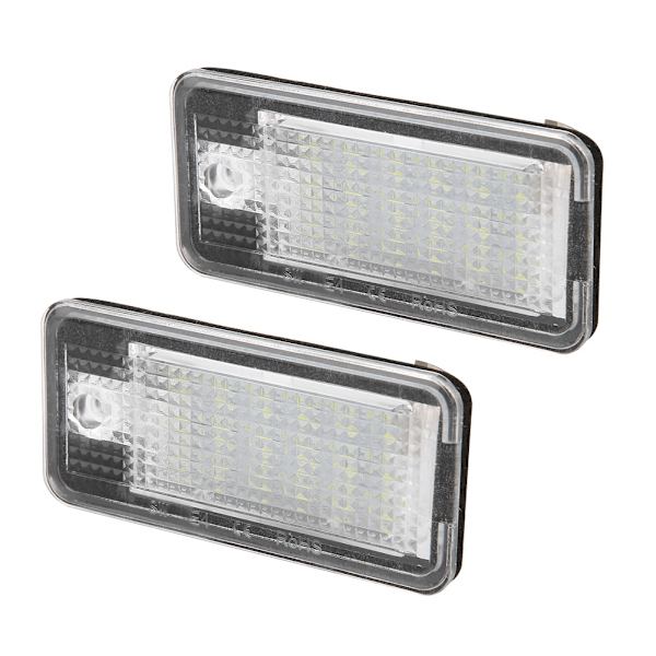 2 stk. 3W 12V LED nummerpladelygte til Audi A3