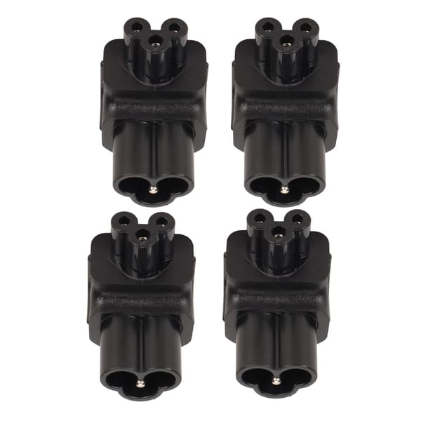 4 STK IEC320 C6 til IEC320 C5 Strømadapter Plug and Play C6 til C5 Højre Vinklet 90 Graders Strømadapter til UPS PDU Server