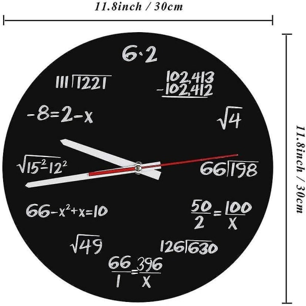 Akryl vægur Creative Math Unikt design sjovt formel ur