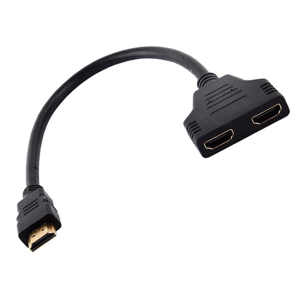 2-tietoinen High Definition Multimedia Interface -jakaja-adapterikaapeli HD-televisiolle