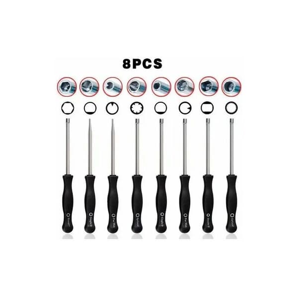【BQ】Carburetor Key Set for Brush Cutters and Chainsaws, 8-pack including: Double, Spline, Hex Key