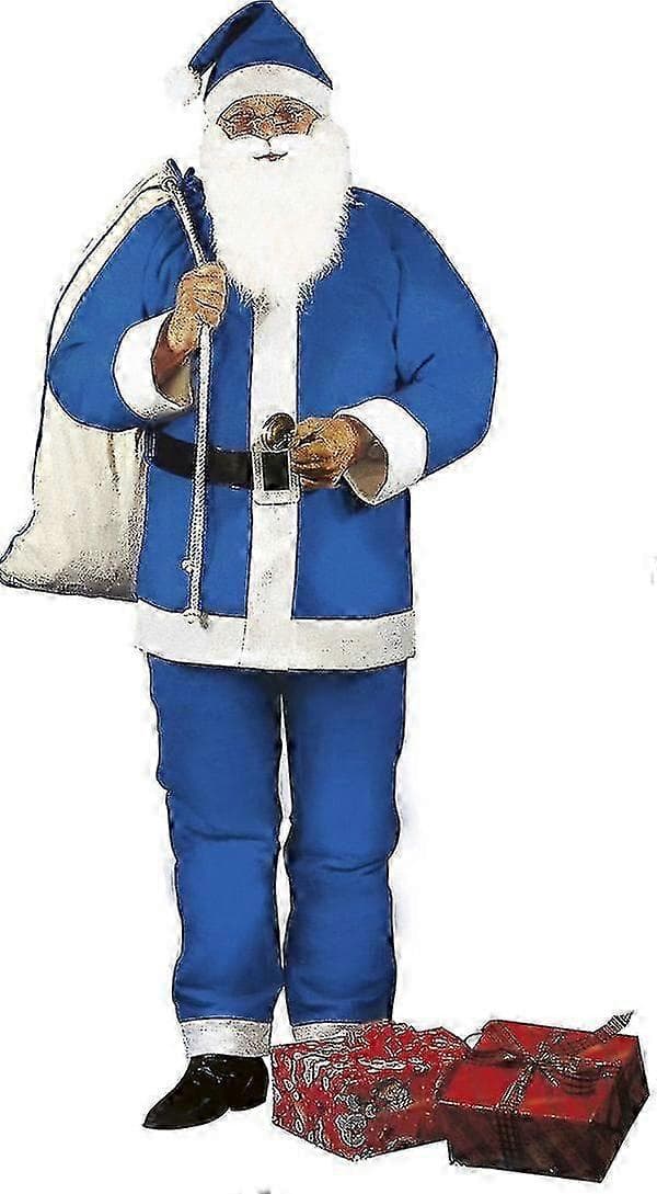 Blå julemandsudklædning til mænd - JA