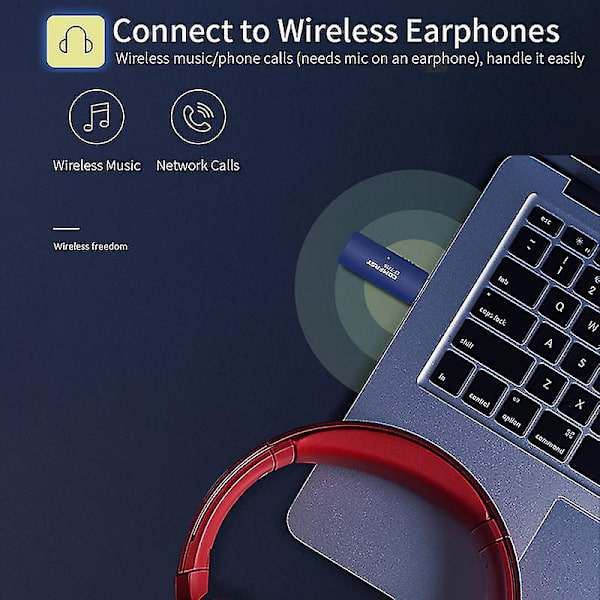 5GHz langaton Wifi-sovitin Bt-vastaanotin lähetinsovitin Dual Band Antenni USB