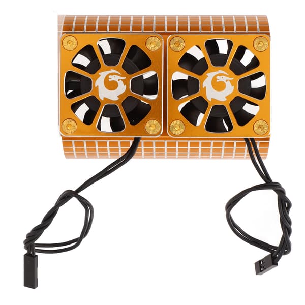 Dobbelt køleventilator køleplade til RC motor aluminiumslegering 5 til 7,4V Traxxas tilbehør