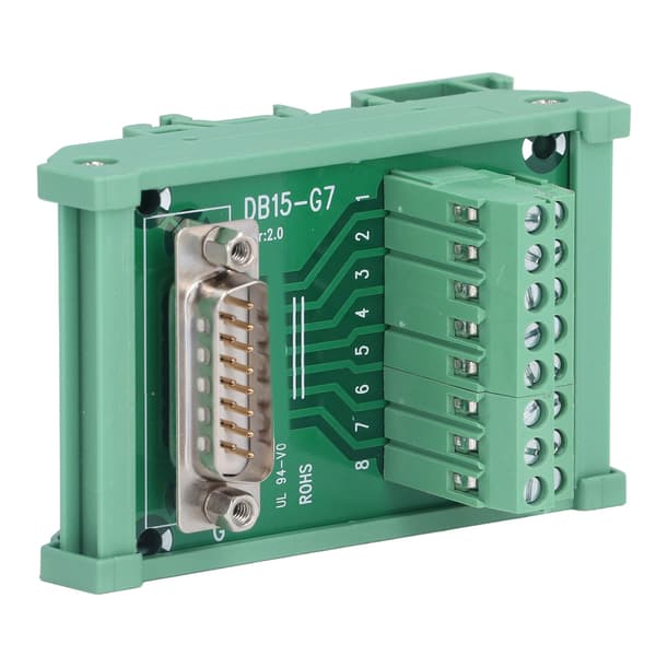 Terminalblokk Hann Header Grensesnitt Koblingsboks Modul DC 60V DB15‑G7