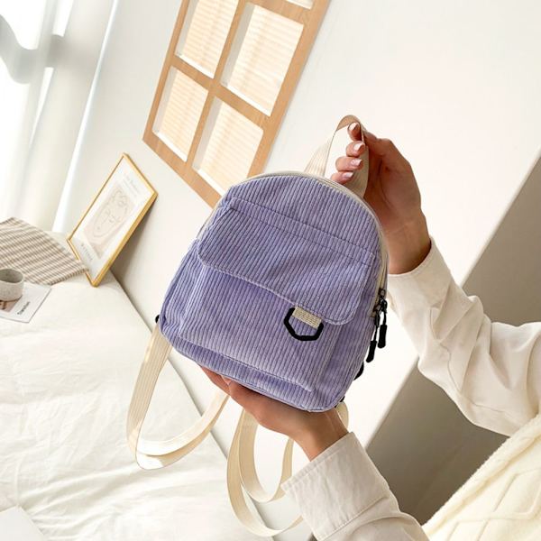 Den nya Mode Kvinnor Mini Ryggsäck Enfarve beige