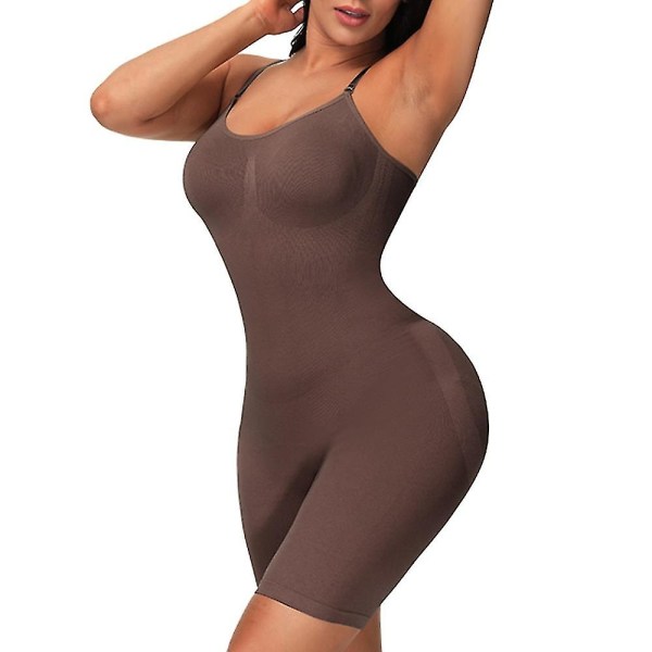 Bodysuit Naisten koko vartaloa muotoileva vaatteet XL ruskea XL Brown