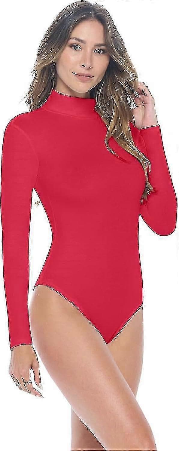 Ärm Hals Dräkt Andningsbar Stretch Red XX-L