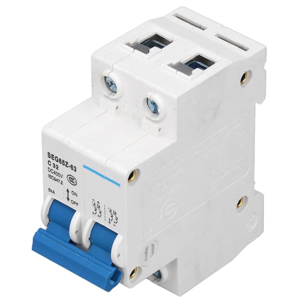 DC Miniatyr Strømbryter 2P 6KA 400V Luftbryter for Solcelle PV Systempaneler Nett C32 32A