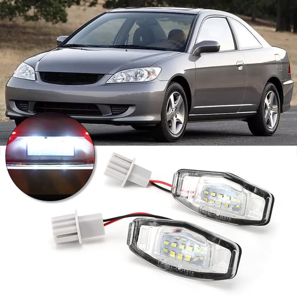 2 stk. 12V 30V LED-nummerpladelys Kompatibel med Civic