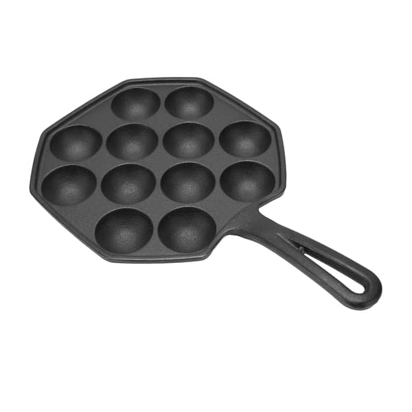 Blækspruttefrikadeller Stegepande 12 Gitre Takoyaki Kogeplade Non-stick Støbejerns Blækspruttefrikadeller Pande