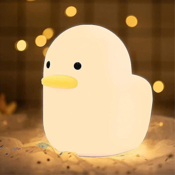 Hhcx led Natlys Mini Duck Silikone Sengelampe Touch Sensor Switch