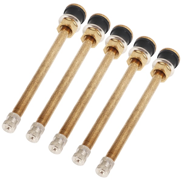 20-pakke 5-tommers TR574 Kobber Tubeløs Rett Ventilstammer for 0,625-tommers Ventilboring - Lastebilklemme Inkludert