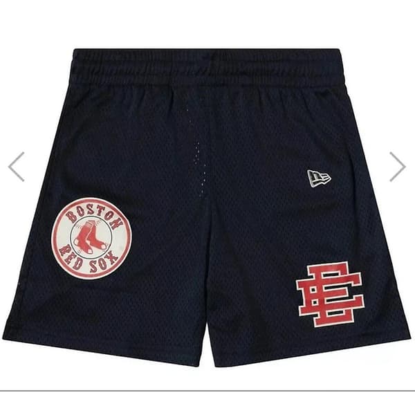 【BQ】Eric Emanuel EE Basic Shorts för män gymshorts Board Shorts Marinröda strumpor Navy red socks Navy red socks M