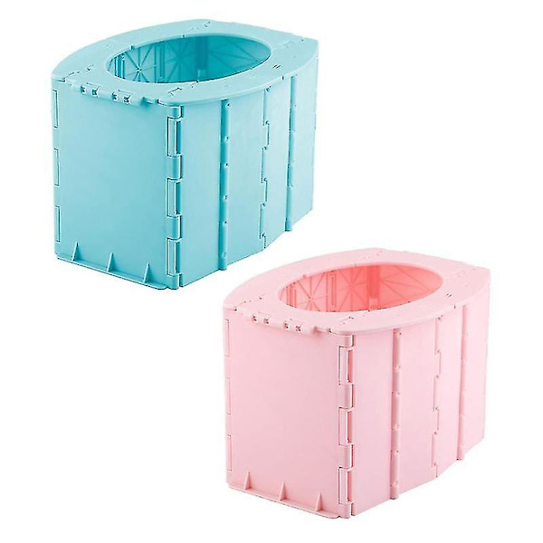 Bærbart foldetoilet Foldebart toiletpotte Conveniencespandtoilet til børn Blue