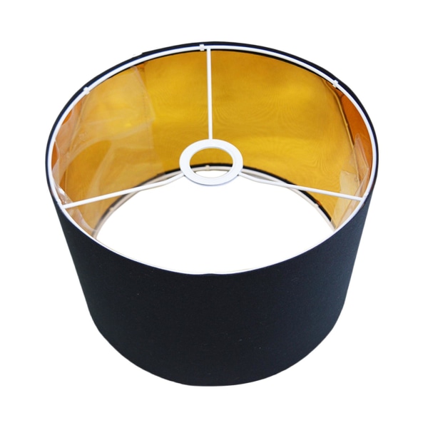 Enkel tyglampskärm Clip On Drum Lampskärm för matsalen Svart Black 280mm x 200mm