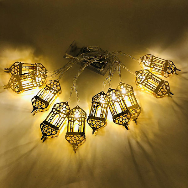 Eid Mubarak Star Moon Led valot Ramadan Kareem kodin sisustamiseen Islamic Muslim Festival Party Tarvikkeet Eid Al-fitr J 1.65M 10LED