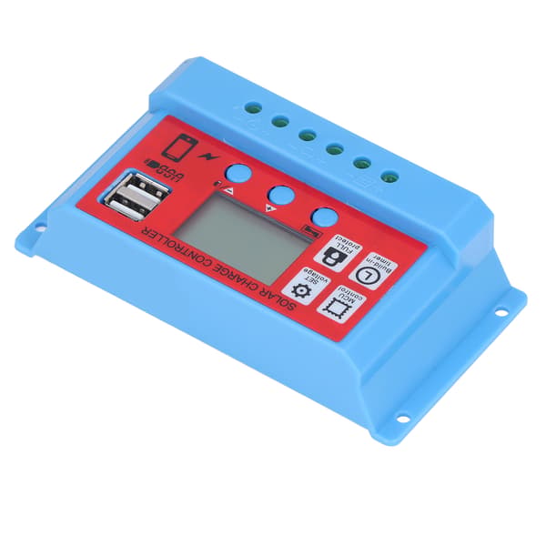12V 24V Solcellepanel Ladekontroller 3-Trinns PWM LCD-Skjerm 30A