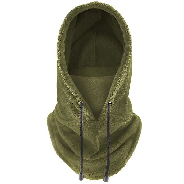 Cap Skid Vinter Vindtät Cap Utomhussport Haklapp Kallvadderad Huva Mask Plysch Varm Hatt Cykel Cykel Green
