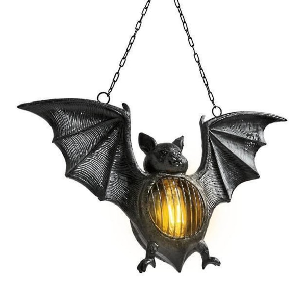 Halloween Luminous Bat Resin käsityöt Paristokäyttöinen riippukoriste kummitustalon ripustukseen