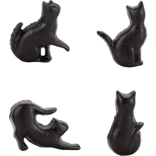 【BQ】Cat-shaped drawer knobs, set of 4, iron kitchen knobs, wardrobe