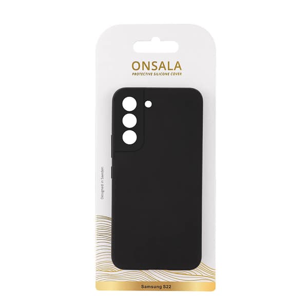 【BQ】Mobilcover Silikone Sort - Samsung S22