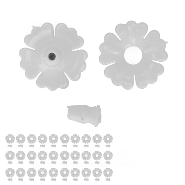 30 Sæt Kolibri Foderblomster Hængende Fuglefoderporte Reservedele Haveartikler Hvid
