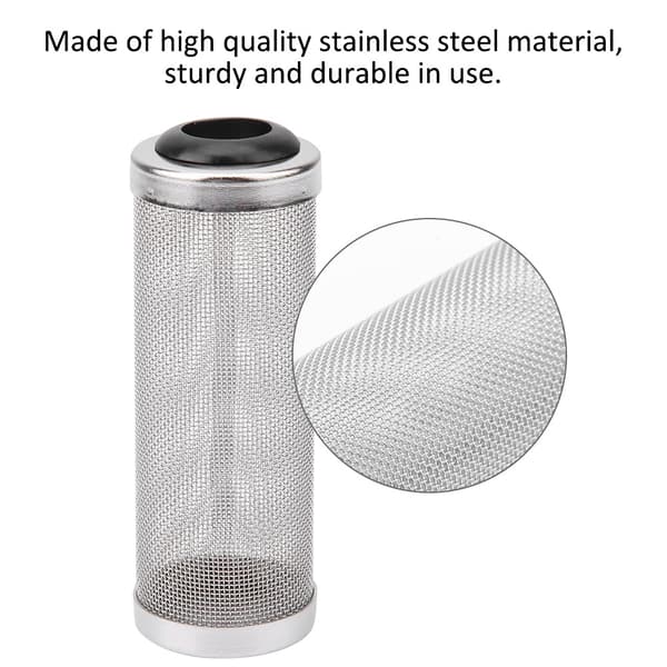Rustfritt stål Mesh Akvariumfilterbeskyttelse (S Dia. 12mm)