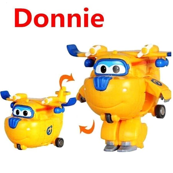 【BQ】Super wing transformationsrobot actionfigur, animationslegetøj fly gaveæske, tilfældig 1 stk-FX-