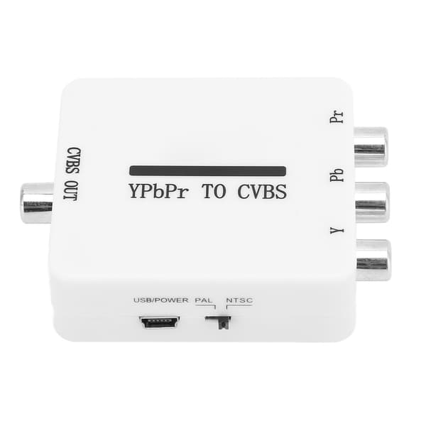 Video Converter Mini YPbPr - CVBS Audio Video -sovitin projektoreille, monitoreille ja televisioille
