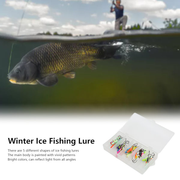 Isfiskejiggar för vintern: Mini konstgjorda krokar för effektivt isfiskebete