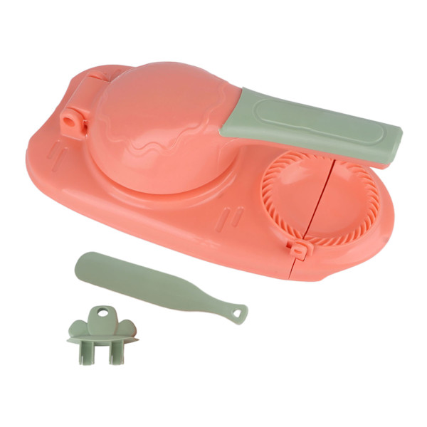 2-i-1 Dumpling Maker Dumpling Press Sikker Plast Dumpling Making Tool Effektiv Manuel Dumpling Maker Form Skin Pink