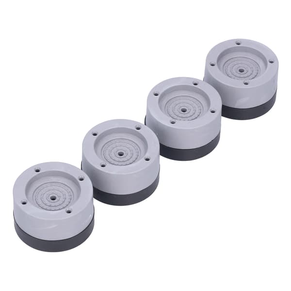 4 stk. Anti-vibrations gummifødder Universal vaskemaskine støtte Reducerer støj 4 cm grå