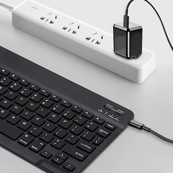 Nettbrettetui+tastatur for M40 P20hd Iplay20 /pro trådløst tastatur+nettbrettetui for alle 10,1 tommers bord Black