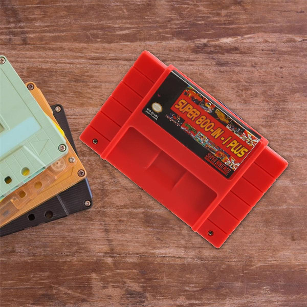 Super Diy Retro 800 In 1 Plus -peli 16-bittiselle pelikonsolikortille Usa, punainen Red