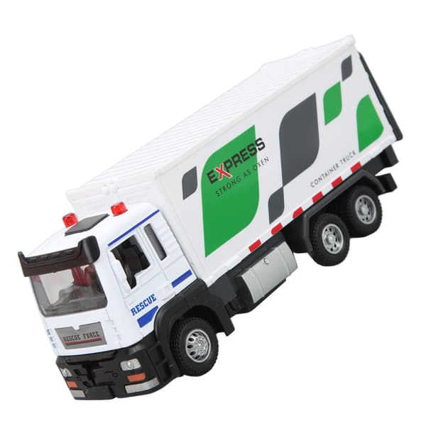 1:32 Legering Container Lastbil Legetøjsmodel Simulation Lyd Lys Container Lastbil Legetøj Semi Trailer Køretøjer Legetøj med Batteri