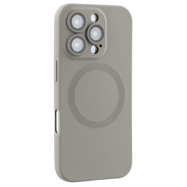 Kompatibelt med iPhone 16 Pro Max Skal med Flytande Silikon Telefonskydd med Linsskydd i Glas Multicolor Multicolor Grey